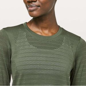 Lululemon swift breeze long sleeve green size 6